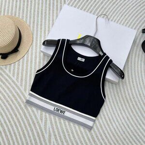 LOEWE classic logo woven strap sports vest